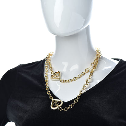 Chanel Crystal CC Chain Long Necklace Gold 2 of 5