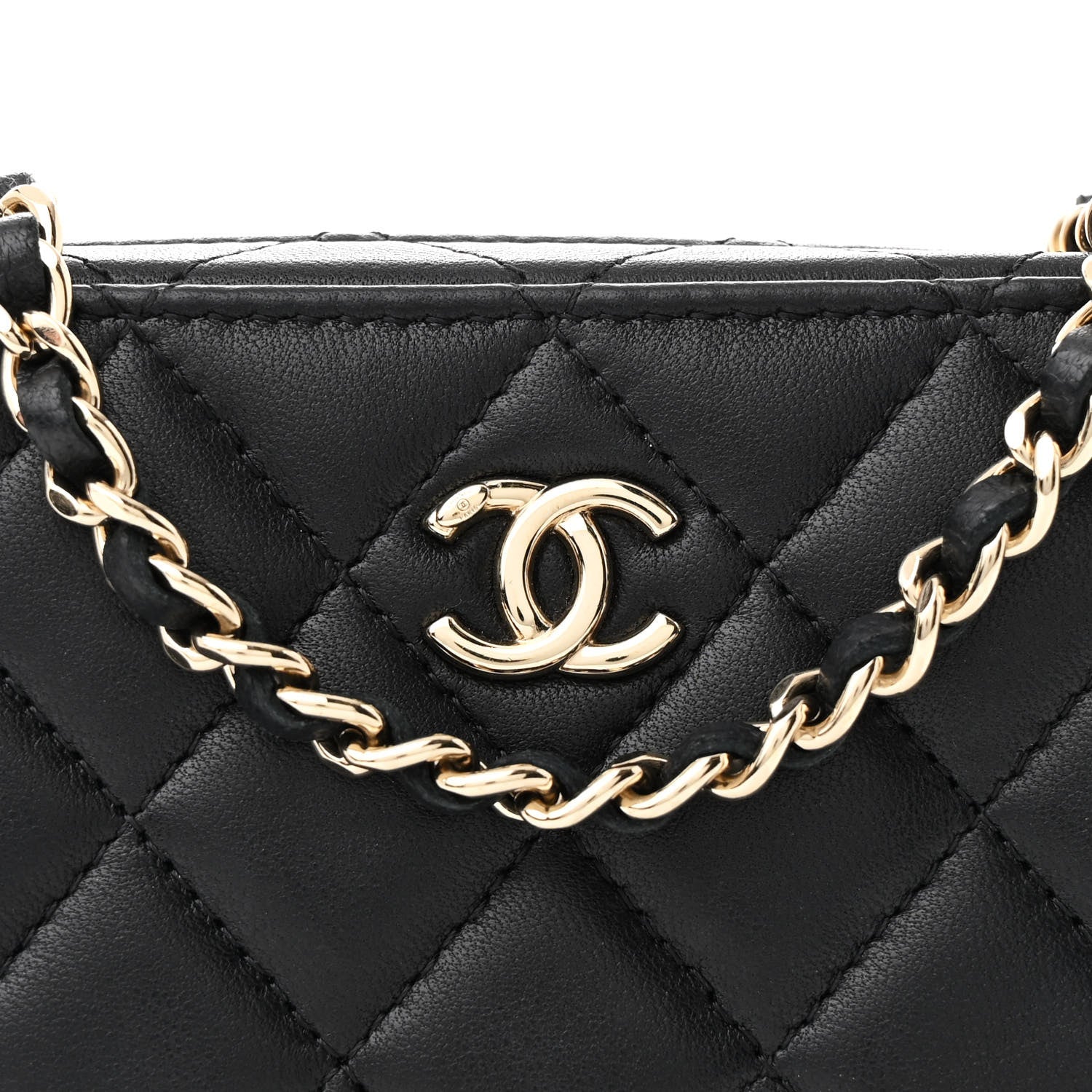 Chanel Lambskin Quilted Small Trendy CC Camera Case With Chain Black 9 of 11