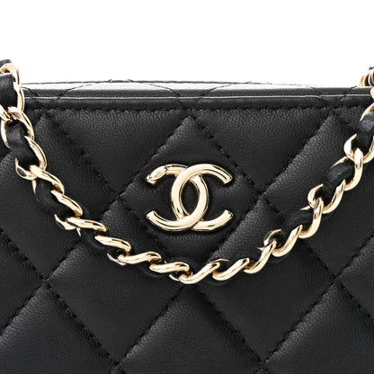 Chanel Lambskin Quilted Small Trendy CC Camera Case With Chain Black 9 of 11