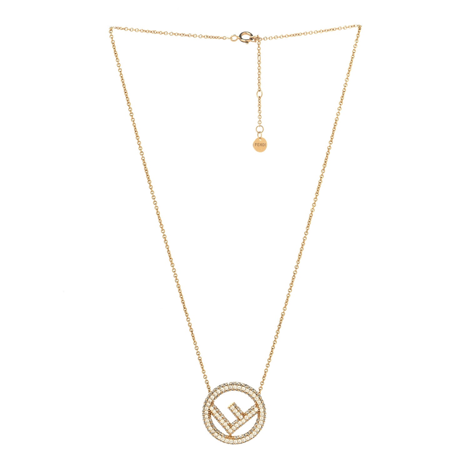 Fendi Metal Crystal F is Fendi Necklace Gold 3 of 7