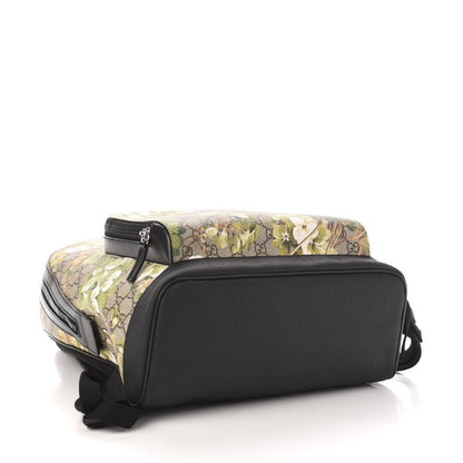 Gucci GG Supreme Monogram Blooms Medium Day Backpack Beige New Military Black 3 of 9