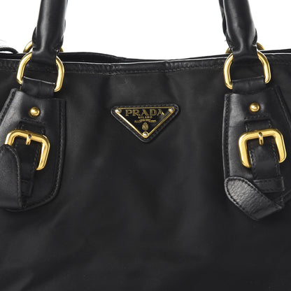 Prada Tessuto Nylon Soft Calf Tote Black 8 of 8