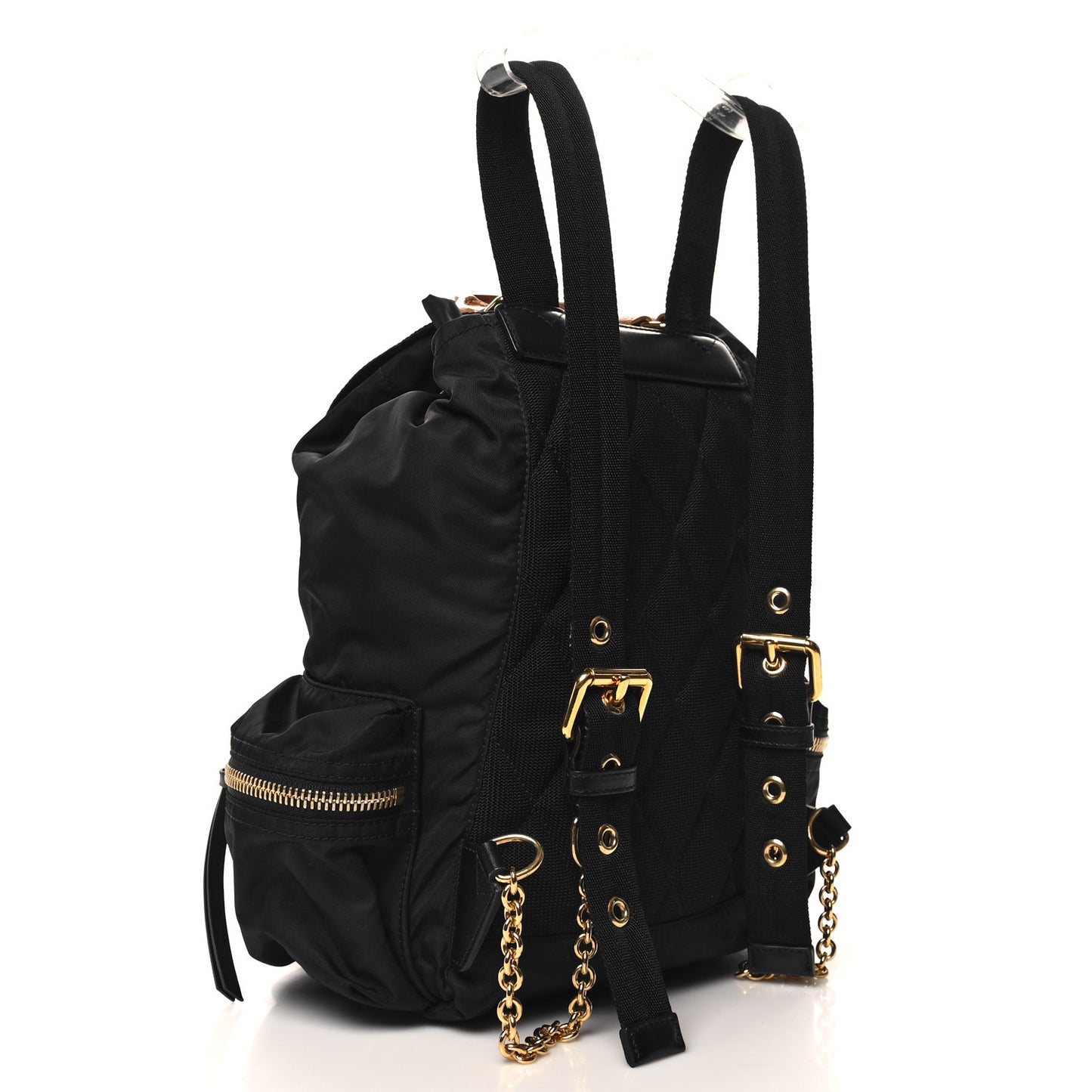 Nylon Medium Rucksack Backpack Black