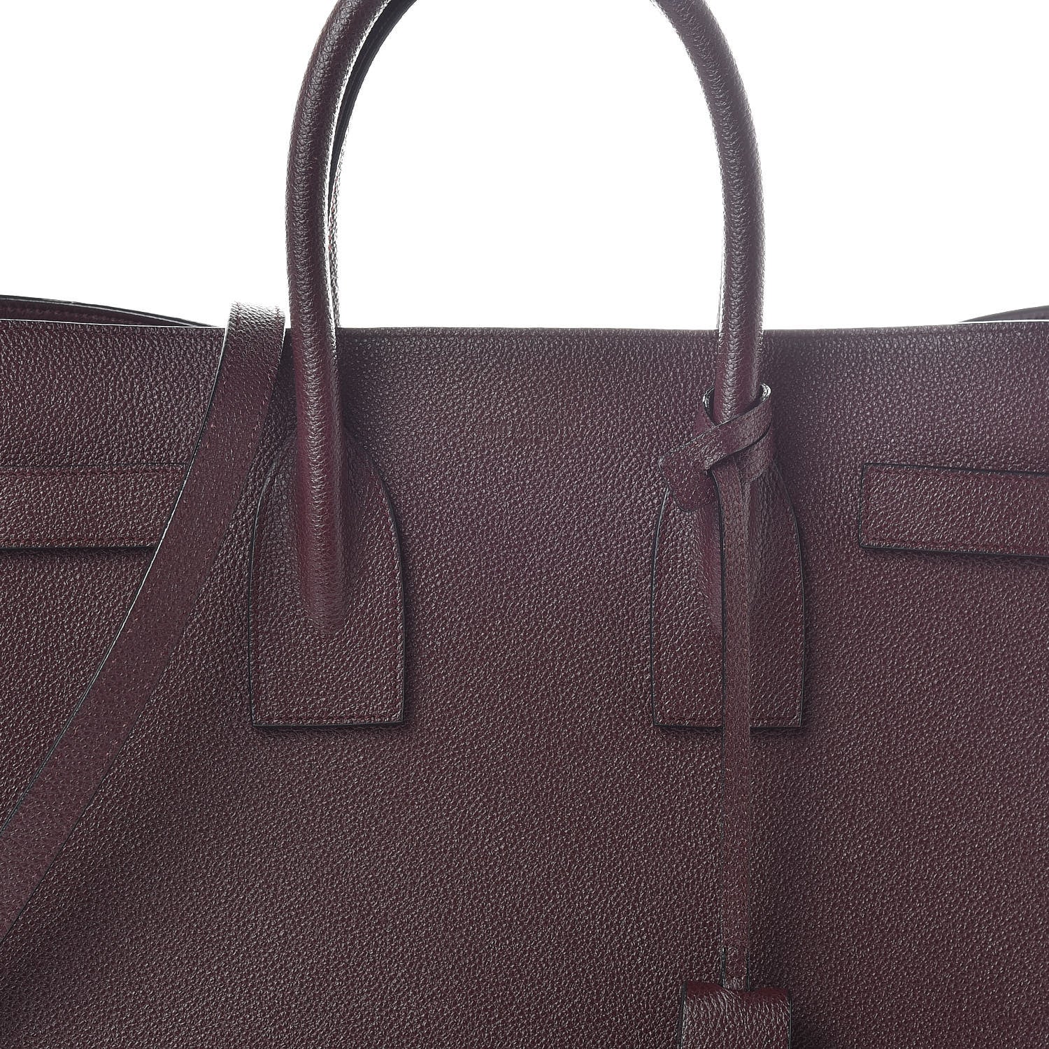 Saint Laurent Grained Calfskin Small Classic Sac De Jour Amaranto 7 of 9