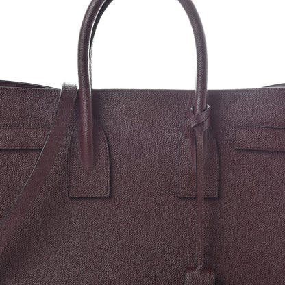 Saint Laurent Grained Calfskin Small Classic Sac De Jour Amaranto 7 of 9