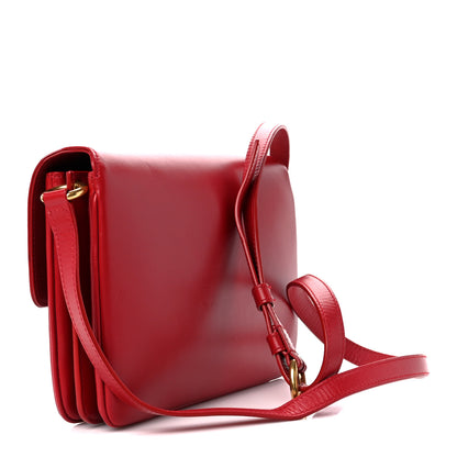 Saint Laurent Smooth Calfskin Le Maillon Satchel Rouge Eros 3 of 12