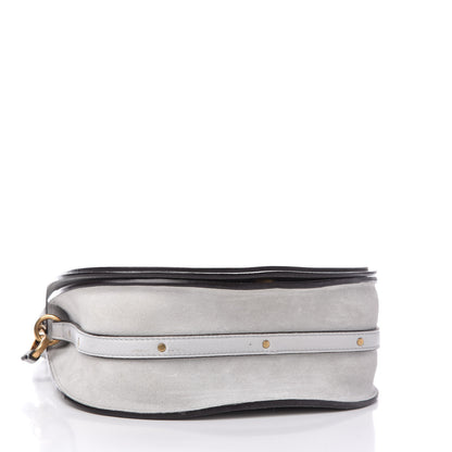Chloe Calfskin Suede Medium Nile Bracelet Bag Light Grey 4 of 10