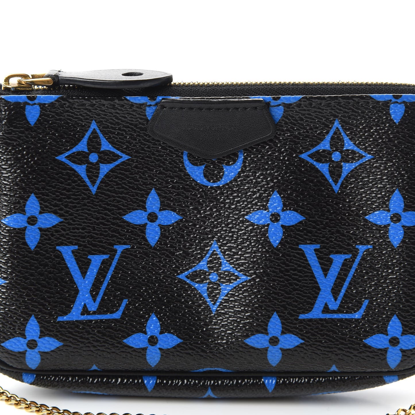 Colored Monogram Mini Pochette Accessories Blue Black