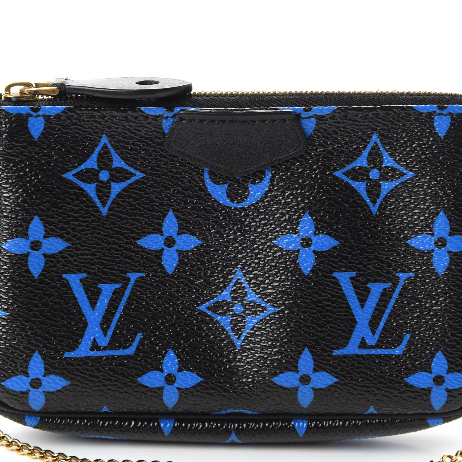 Louis Vuitton Colored Monogram Mini Pochette Accessories Blue Black 9 of 9