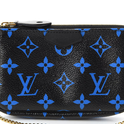 Louis Vuitton Colored Monogram Mini Pochette Accessories Blue Black 9 of 9