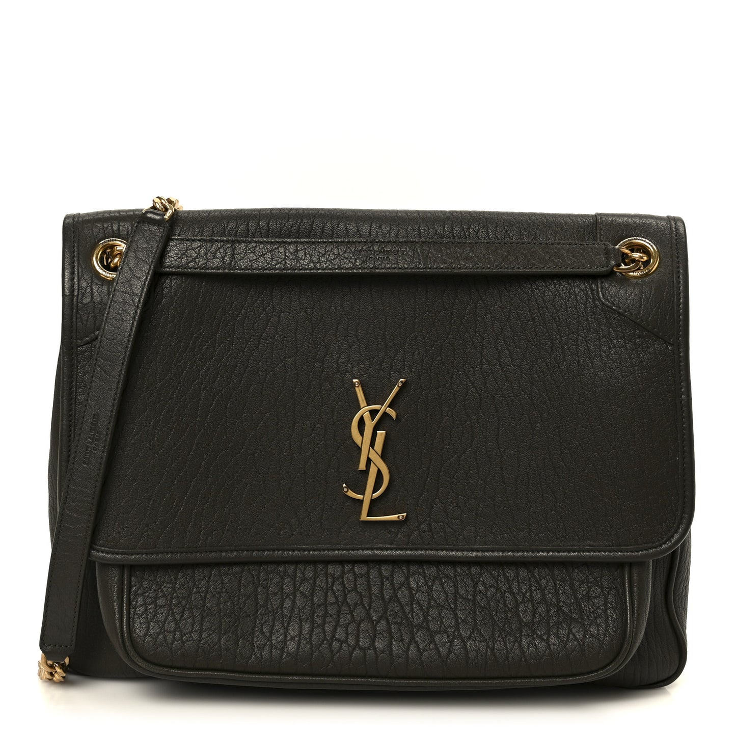 Grained Lambskin Monogram Large Niki Chain Satchel Light Musk