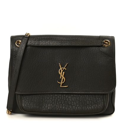 Saint Laurent Grained Lambskin Monogram Large Niki Chain Satchel Light Musk 1 of 11