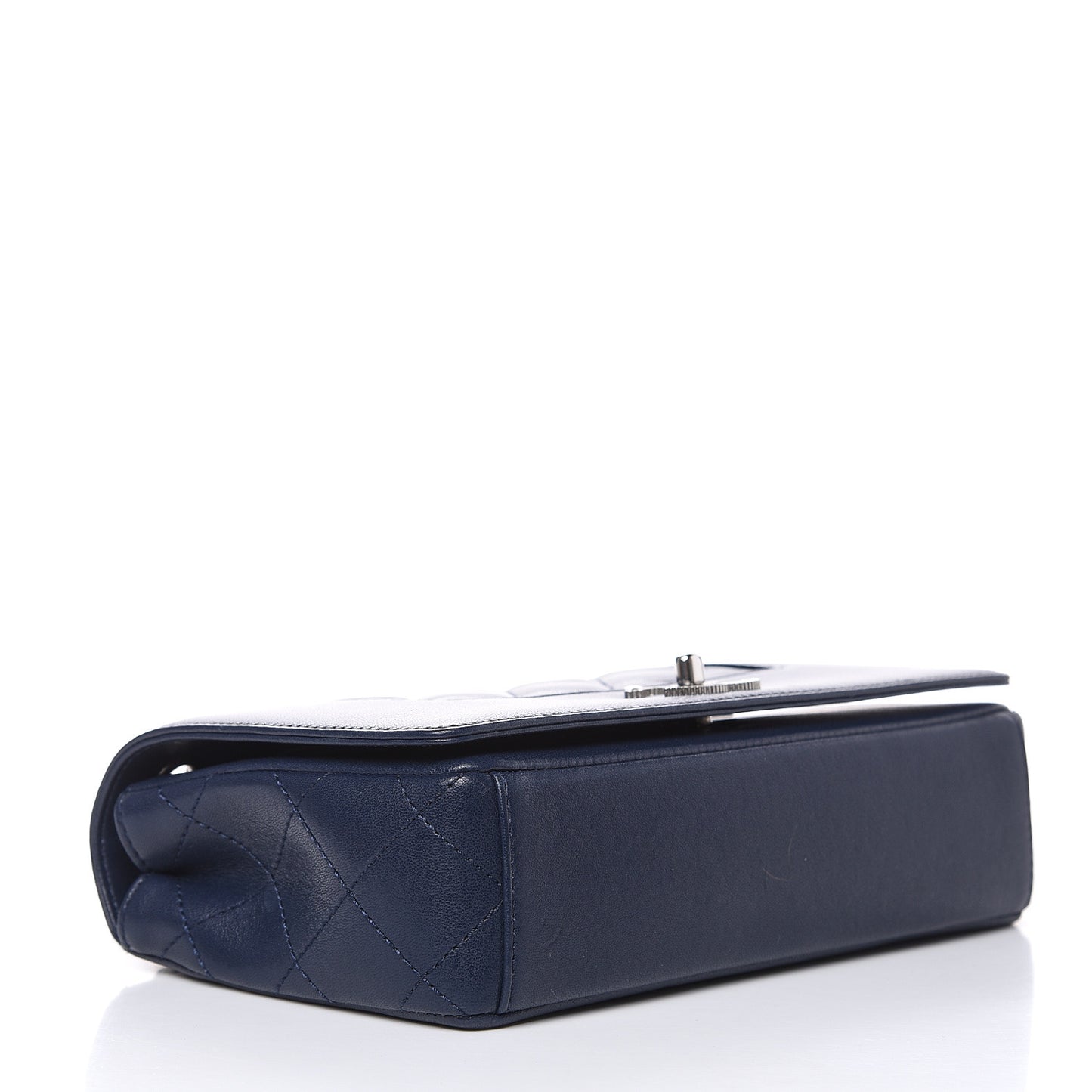 Sheepskin Quilted Medium Vintage Mademoiselle Flap Dark Navy