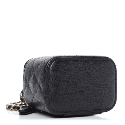 Chanel Caviar Quilted Mini Vanity Case With Chain Black 4 of 10