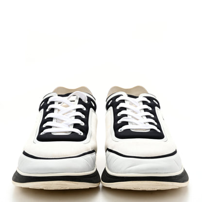 Chanel Mesh Lycra Thermoplastic Mens Sneakers 45 White Black 2 of 11