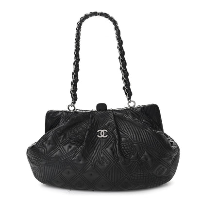 Chanel Lambskin Embroidered Frame Bag Black 1 of 13