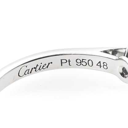 Cartier Platinum Diamond .40ct Solitaire 1895 Engagement Ring 48 4.5 5 of 7