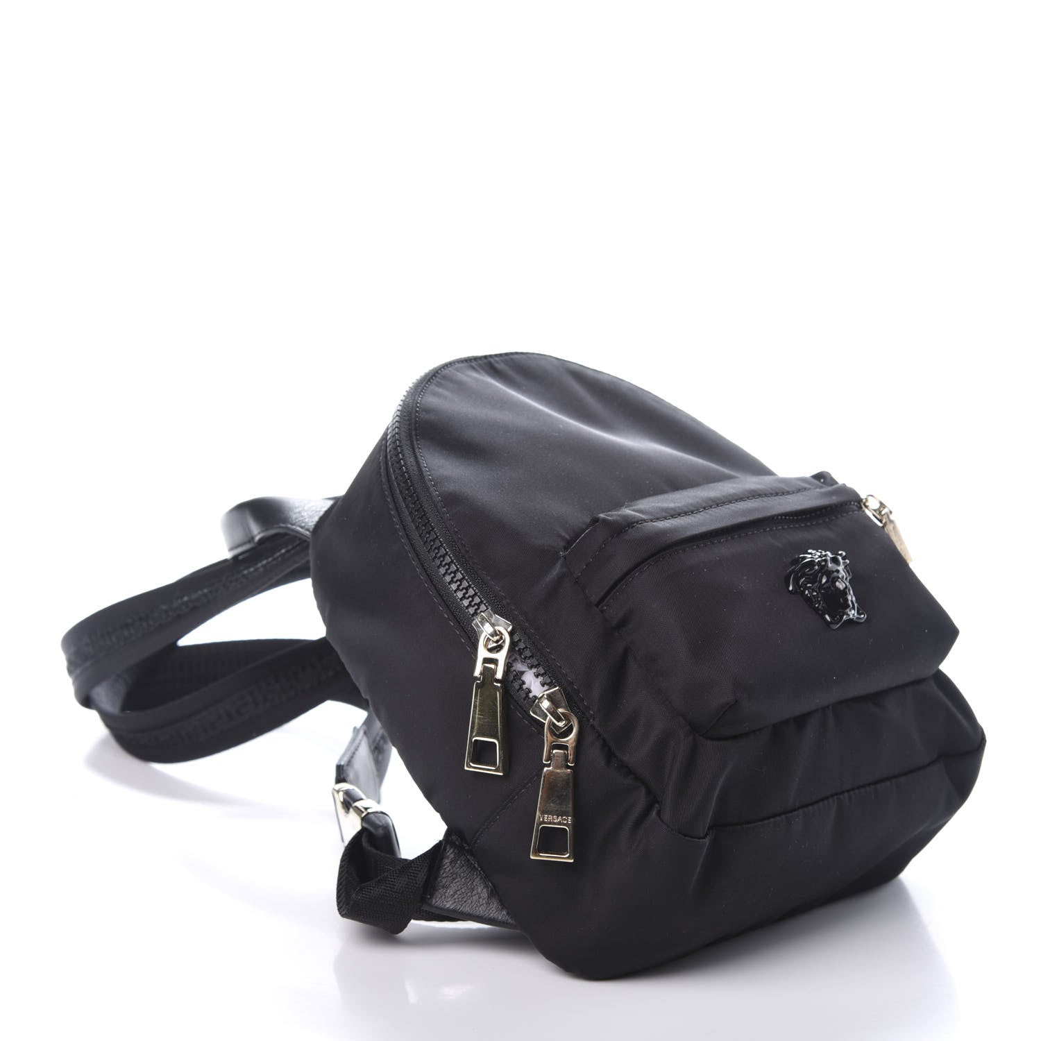 Versace Nylon Mini Palazzo Backpack Black 3 of 8
