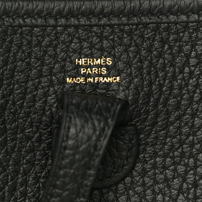 Hermes Taurillon Clemence Evelyne TPM Black 6 of 10