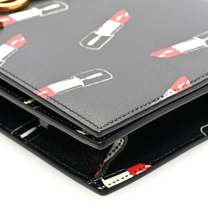 Saint Laurent Calfskin Lipstick Print Classic Monogram Kate Clutch Black 8 of 9