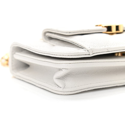 Chanel Caviar Quilted Pocket Twins Clutch With Chain White 10 of 12