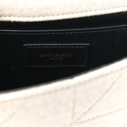 Saint Laurent Jersey Wool Patchwork Monogram Medium Jamie Off White 6 of 9