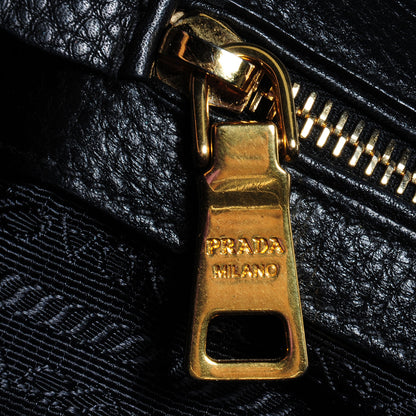 Prada Vitello Daino Shopping Tote Nero Black 9 of 11