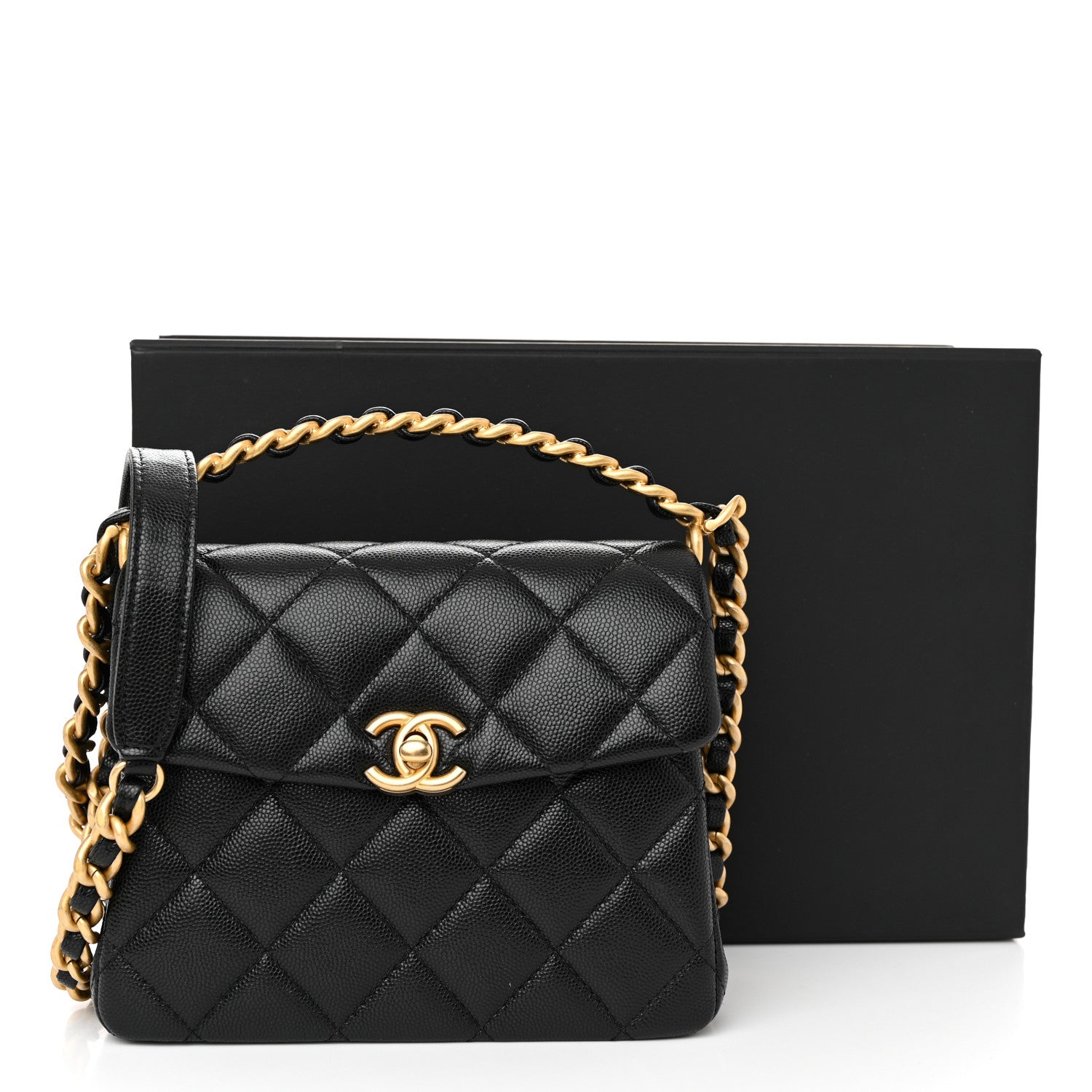 Chanel Caviar Quilted 31 Rue Cambon Mini Top Handle Flap Black 11 of 11