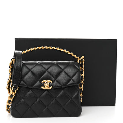 Chanel Caviar Quilted 31 Rue Cambon Mini Top Handle Flap Black 11 of 11