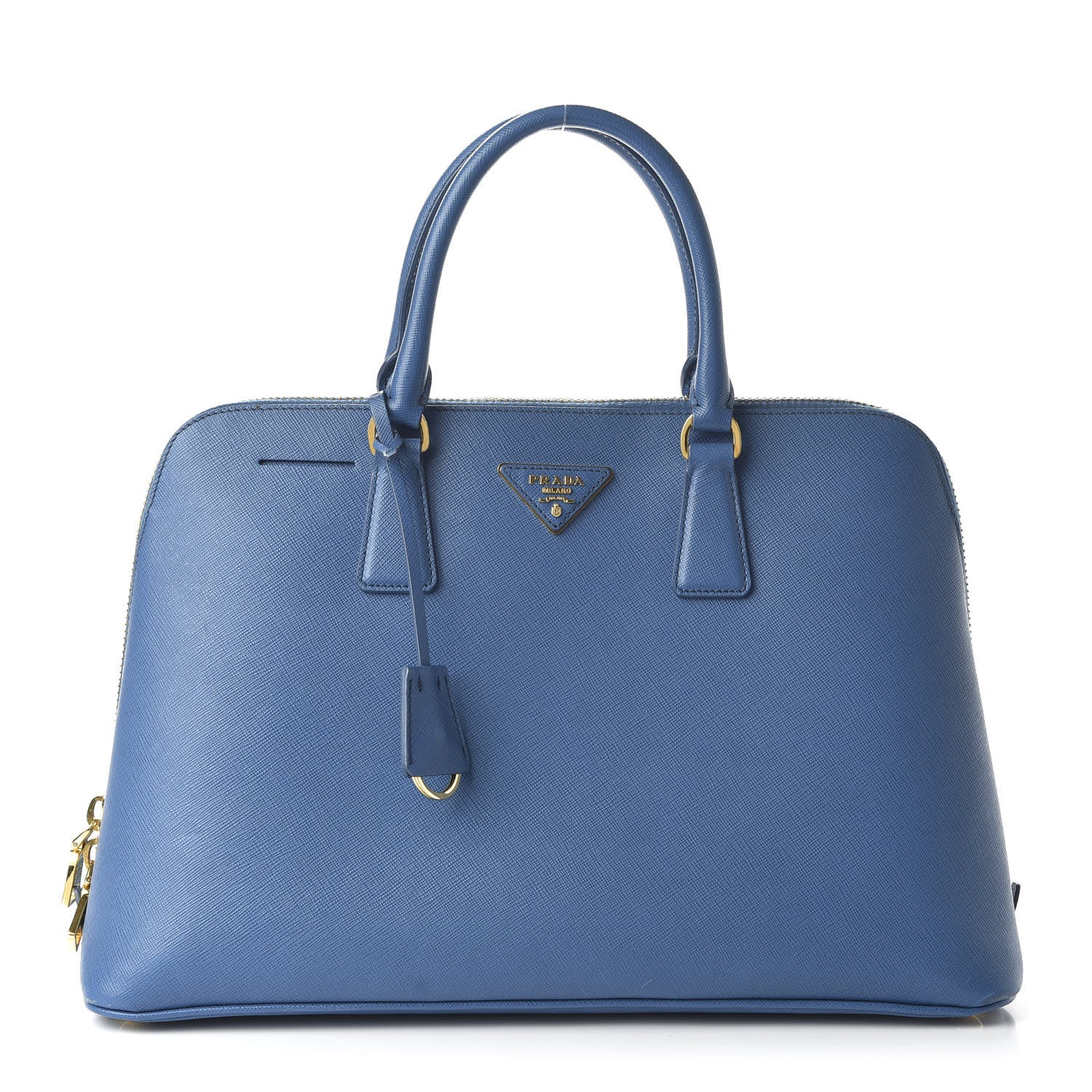 Prada Saffiano Lux Large Promenade Tote Bluette 1 of 9