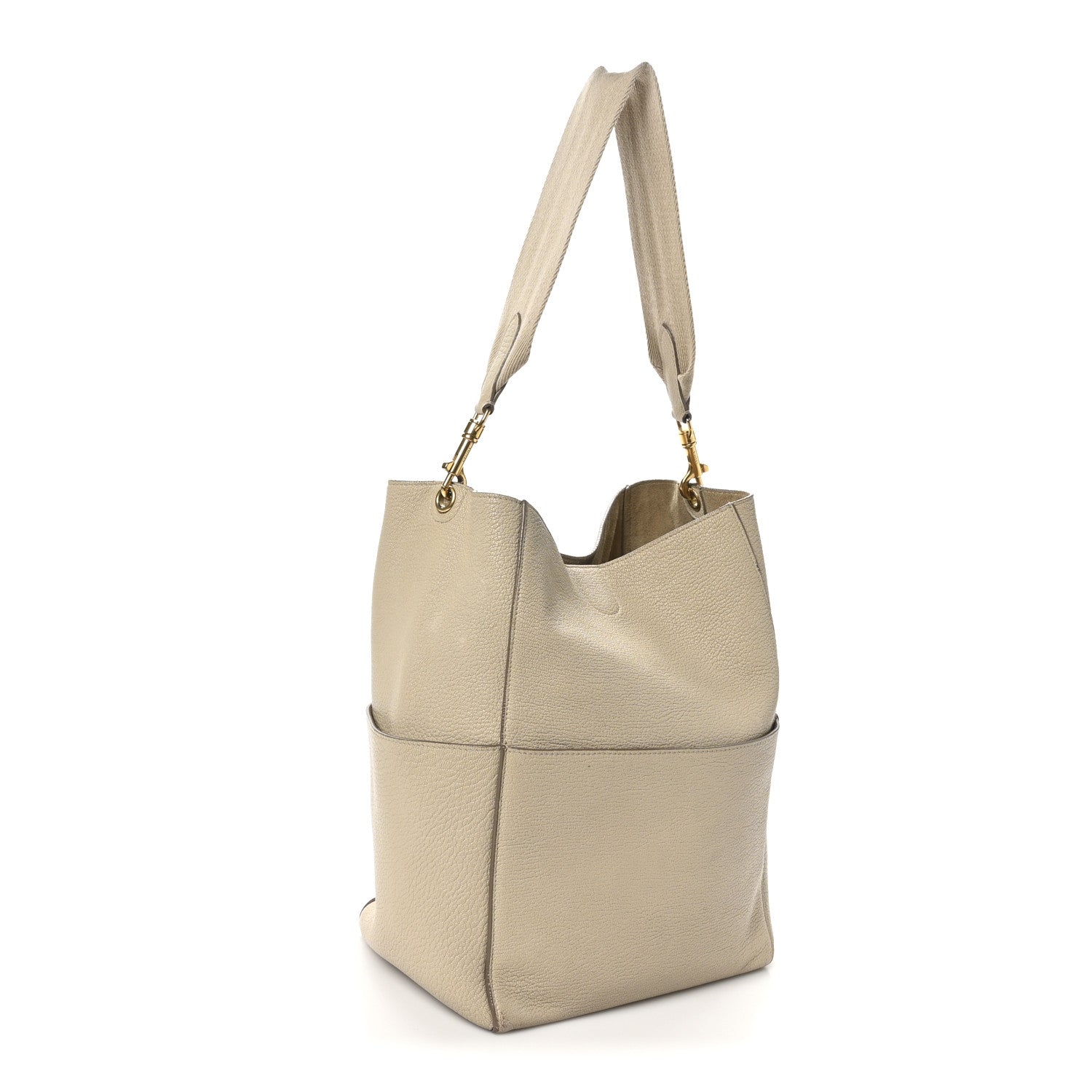 Celine Goatskin Sangle Bucket Bag Dune 3 of 10