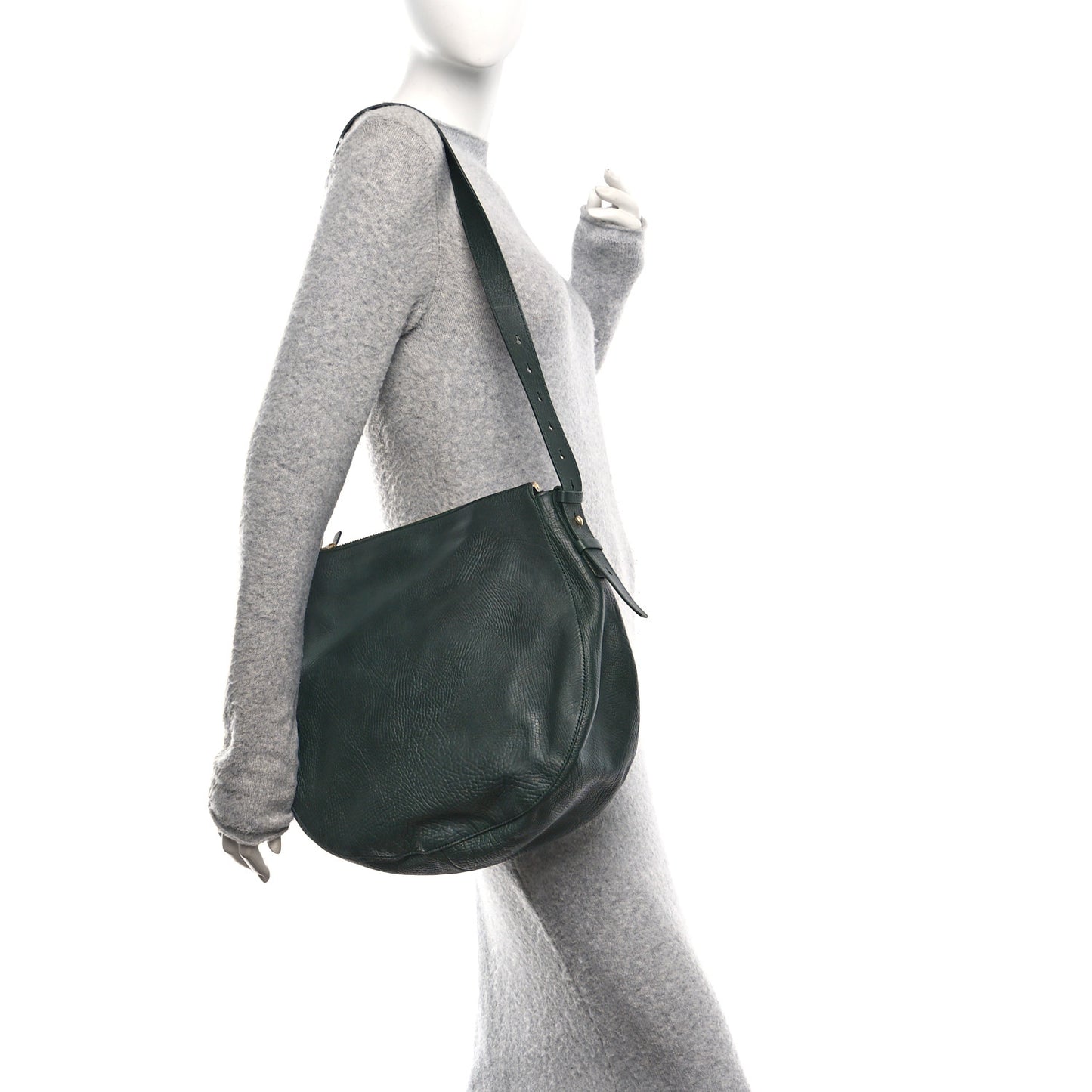Grainy Calfskin Medium Knight Bag Vine