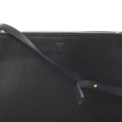 Celine Lambskin Small Trio Crossbody Bag Black 9 of 11