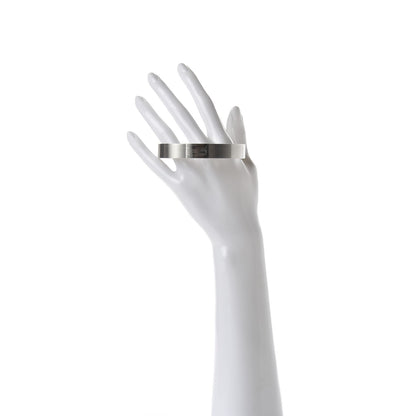 Hermes Brushed Paladium Jet Bracelet 2 of 7