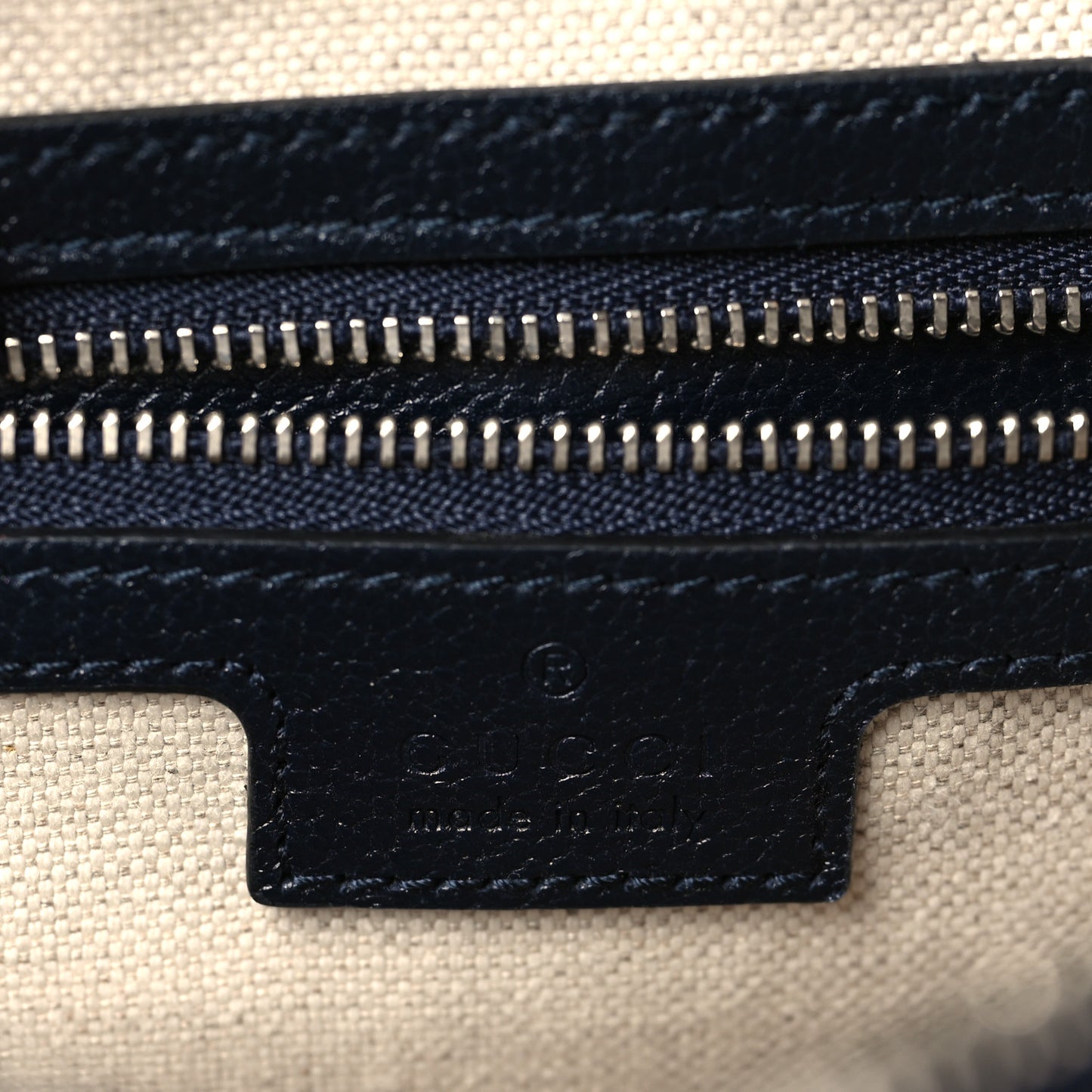 GG Supreme Monogram Textured Dollar Calfskin Web Studded Mini Ophidia Flap Shoulder Bag Beige Blue