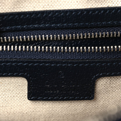 Gucci GG Supreme Monogram Textured Dollar Calfskin Web Studded Mini Ophidia Flap Shoulder Bag Beige Blue 6 of 9