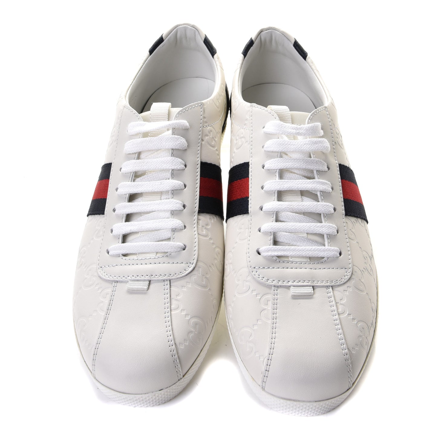 Guccissima Womens Web Sneakers 41 White