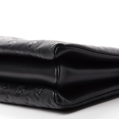 Louis Vuitton Lambskin Embossed Monogram Coussin MM Black 7 of 10