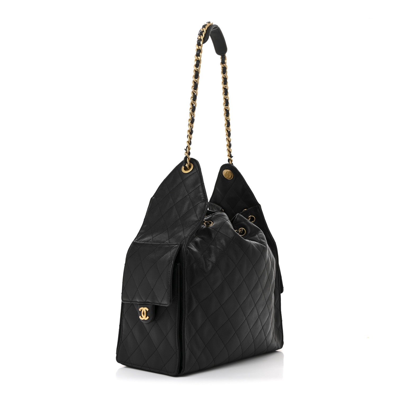 Chanel Caviar Quilted Medium Chanel 25 Handbag Black 4 of 12