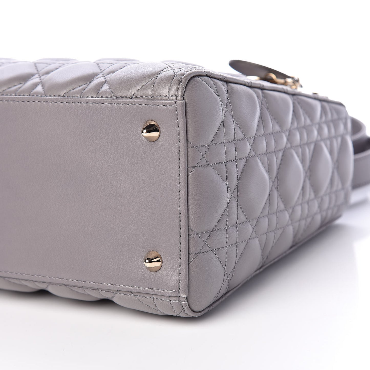 Lambskin Cannage Medium Lady Dior Grey