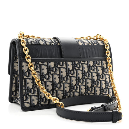Christian Dior Oblique 30 Montaigne Chain Flap Bag Blue 3 of 10