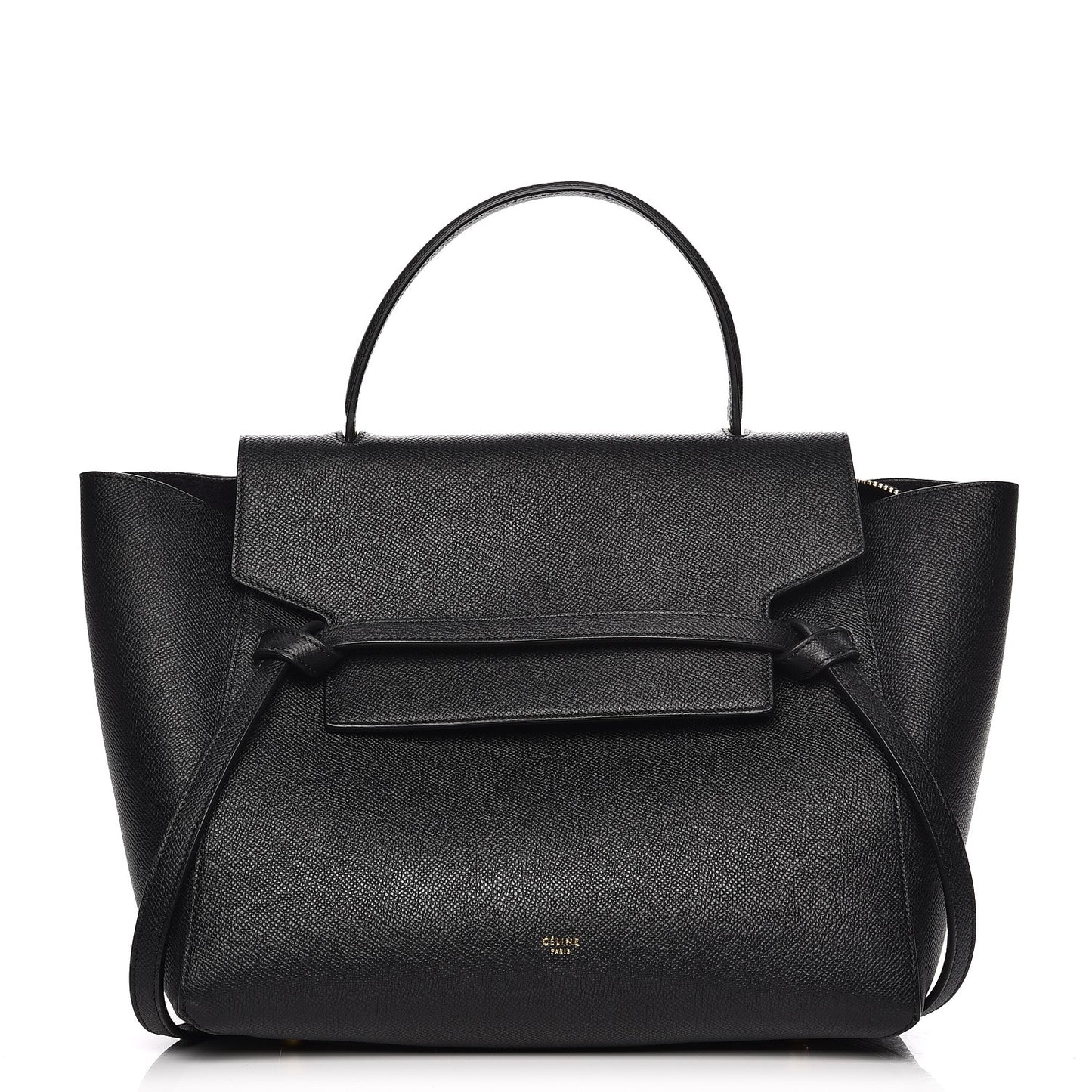 Grained Calfskin Mini Belt Bag Black