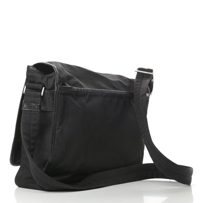Prada Tessuto Nylon Saffiano Messenger Bag Black 3 of 13