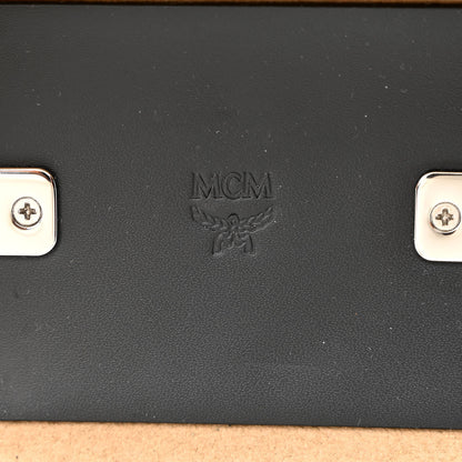 MCM Calfskin Ottomar Logo Mini Soft Berlin Crossbody Black 6 of 10