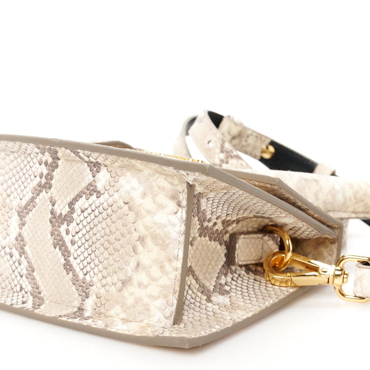Goatskin Python Embossed Le Chiquito Moyen Beige