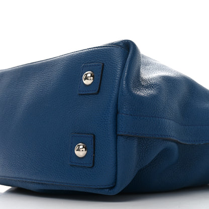 Mulberry Classic Grained Calfskin Alice Satchel Blue 9 of 9