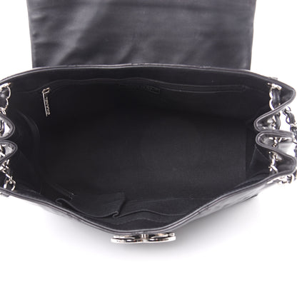 Chanel Calfskin Double Stitch Large Hamptons Flap Bag Black 5 of 16
