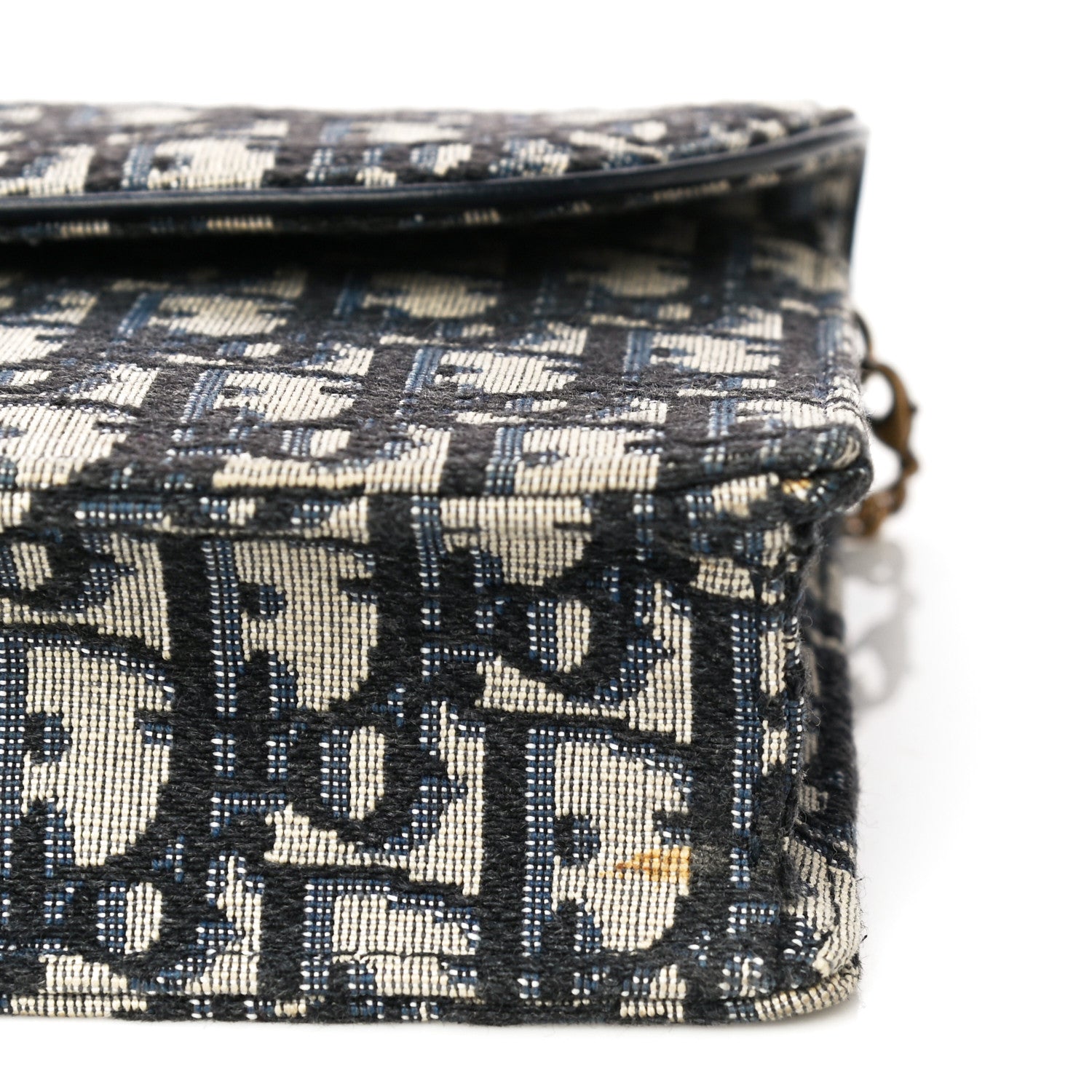 Christian Dior Oblique Saddle Chain Pouch Blue 15 of 16