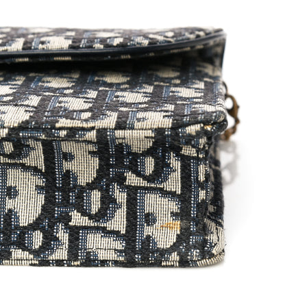 Christian Dior Oblique Saddle Chain Pouch Blue 15 of 16