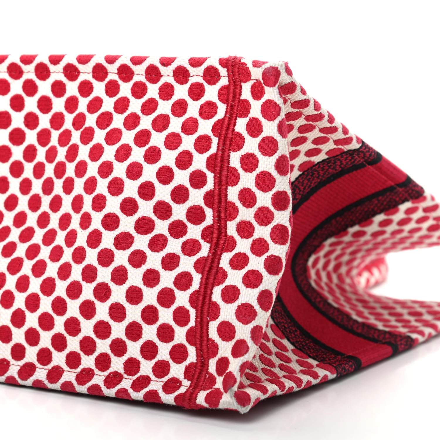 Christian Dior Canvas Medium DiorAmour Dots Book Tote Red 8 of 9